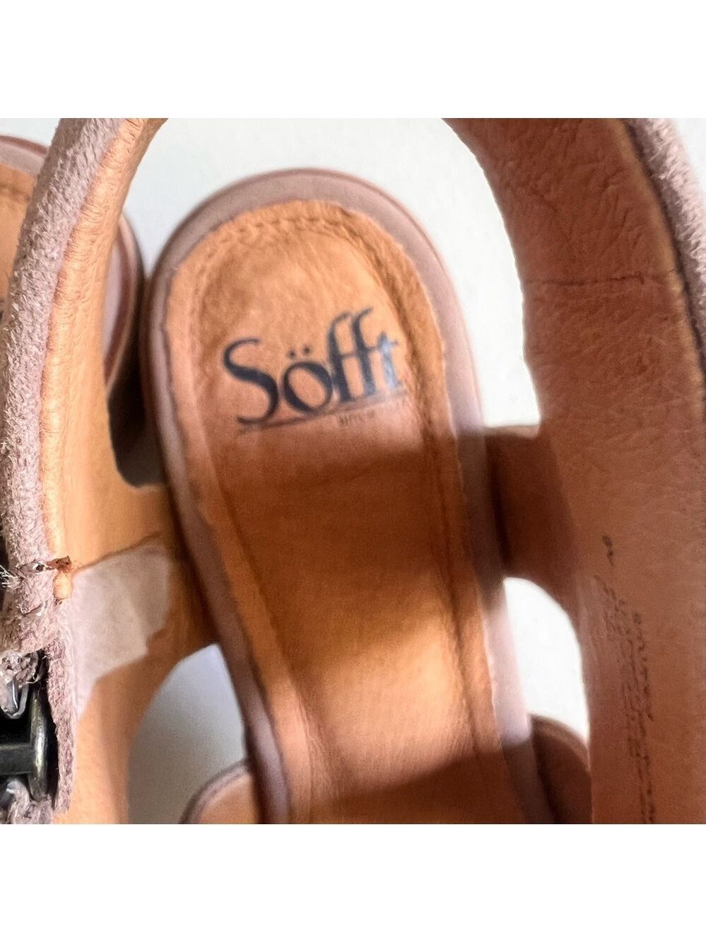 Sofft Women's Camille Stone Suede Heeled Shoe Size 9 #211A - Picture 10 of 11